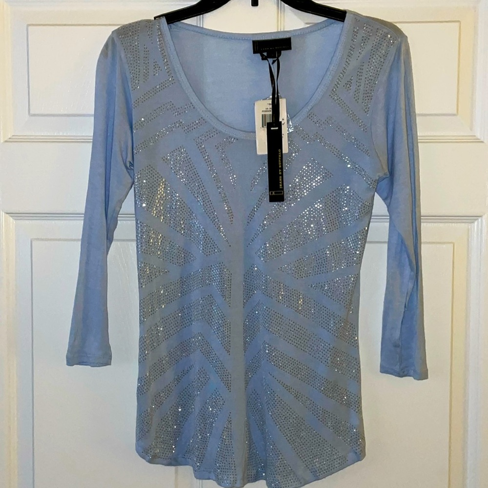 Jeans by Buffalo rhinestone powder, blue women's small shirt